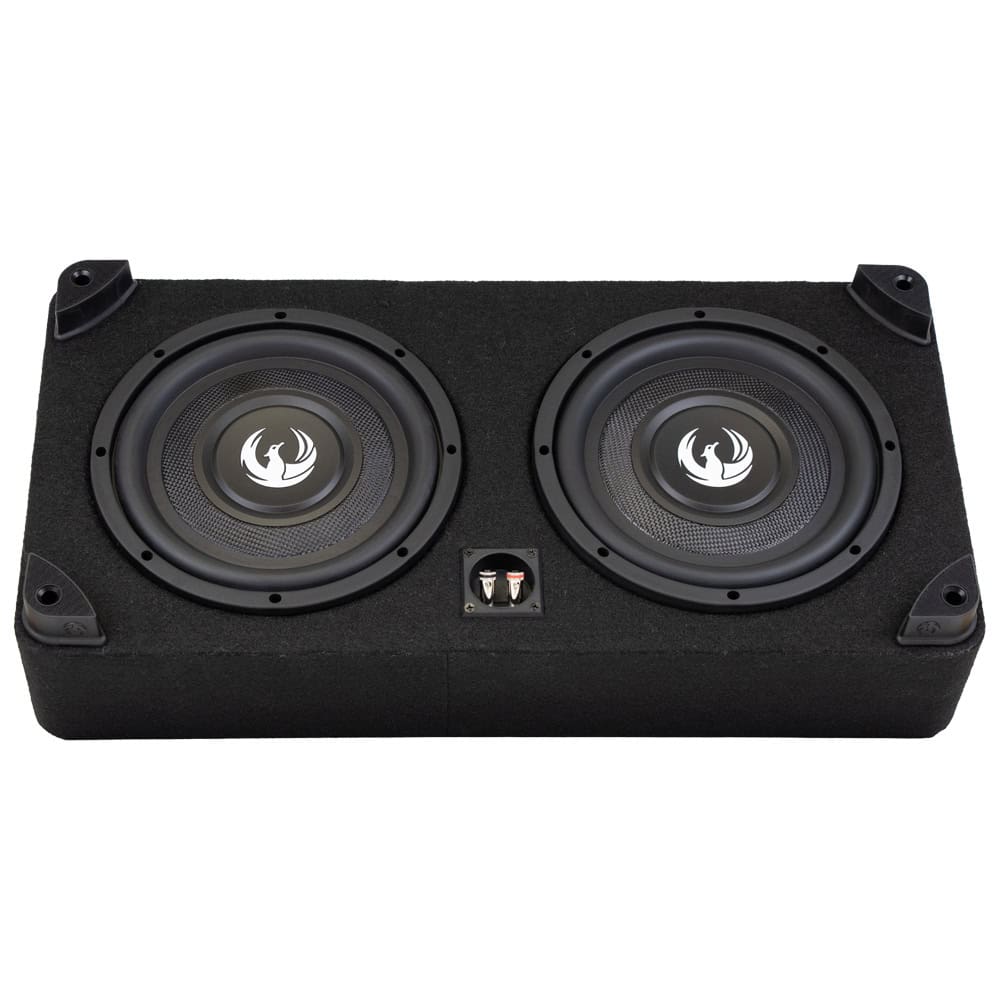 Dva subwooferja v ohišju Phoenix Gold ZX210PBSi za avtozvočnike.