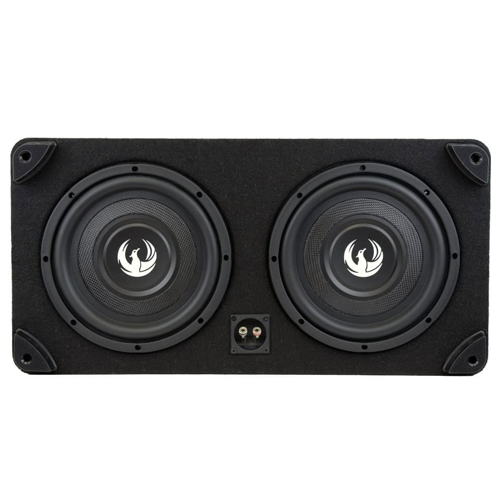 Dva subwooferja v ohišju Phoenix Gold ZX210PBSi za avtozvočnike.