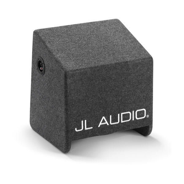 Subwoofer JL Audio v ohišju za globok bass in kakovost zvoka.